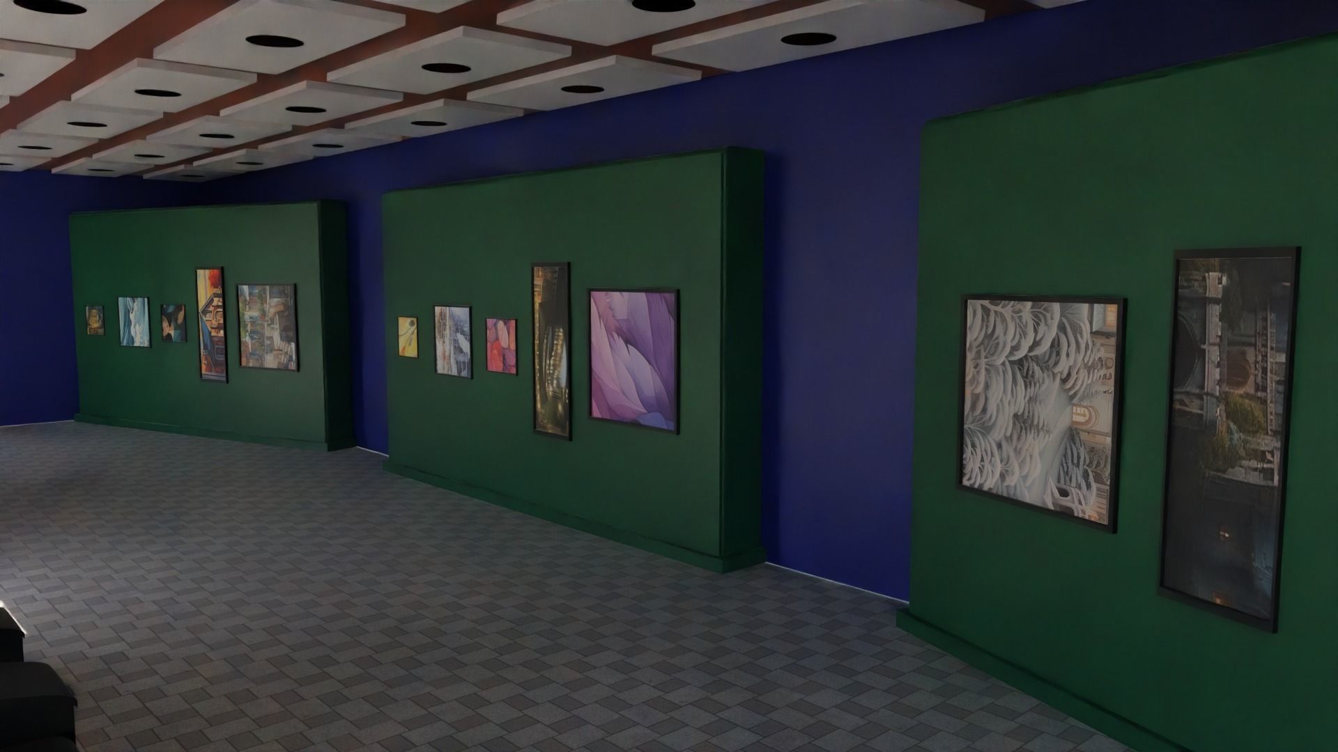 Art Gallery  Low-poly 3D model_3