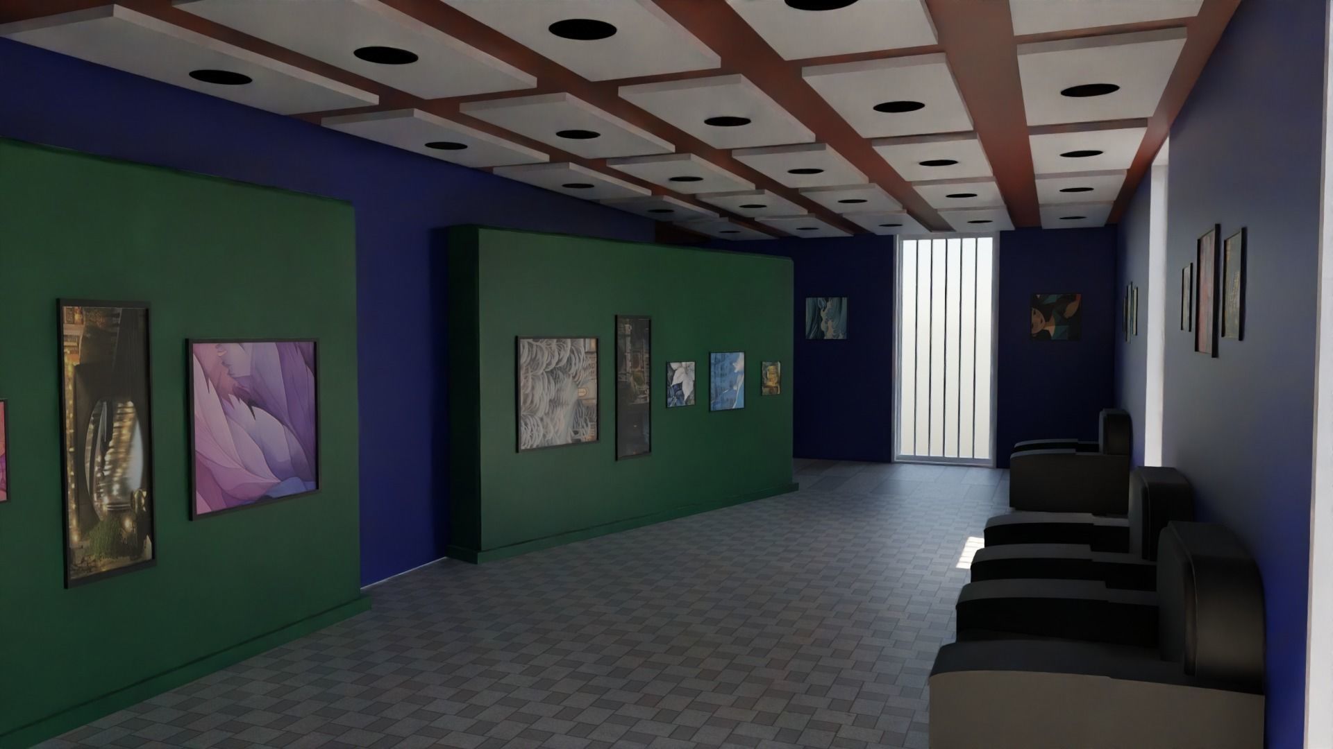 Art Gallery  Low-poly 3D model_2