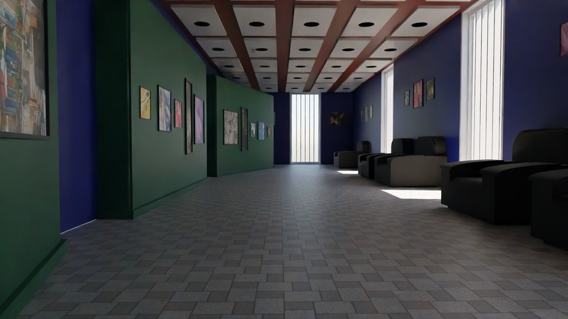 Art Gallery  Low-poly 3D model_5