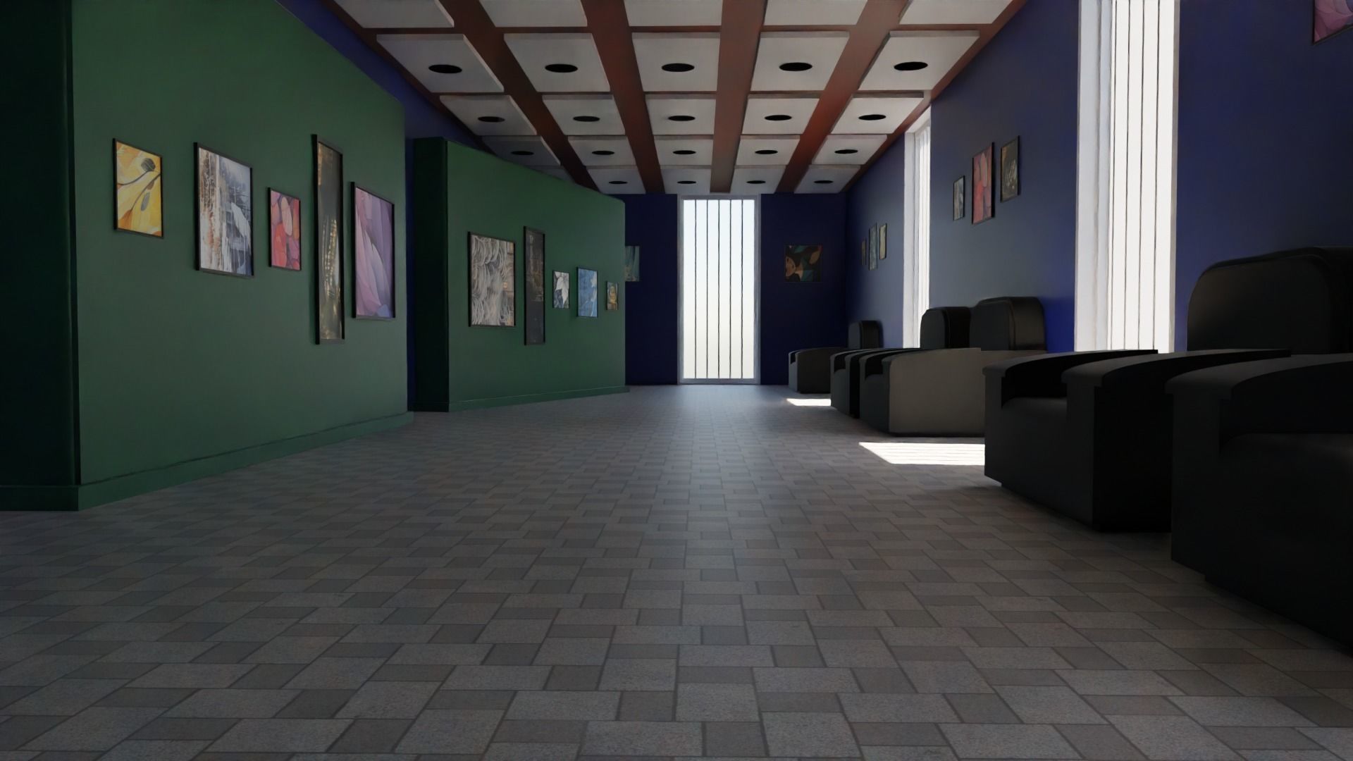 Art Gallery  Low-poly 3D model_4