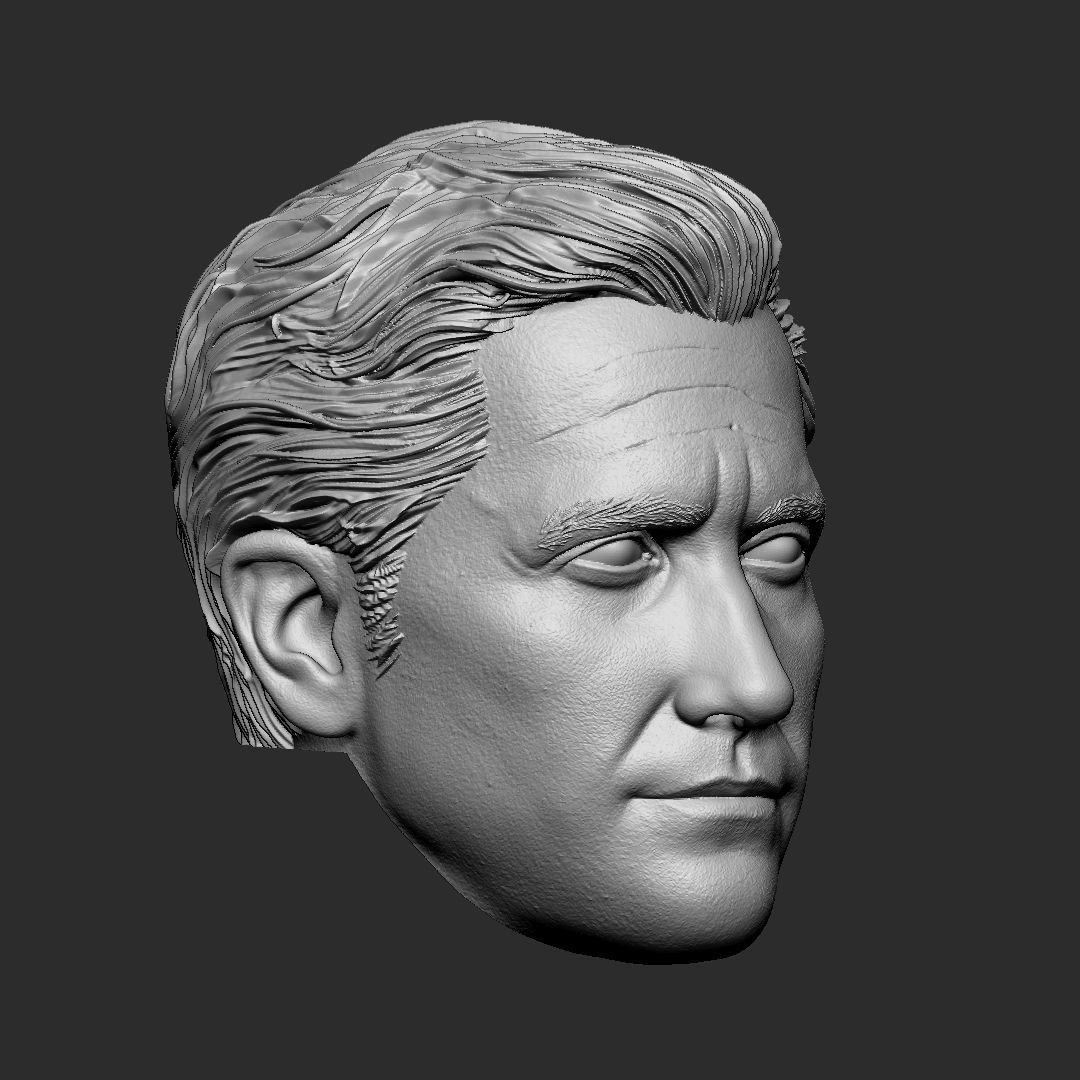Jake Gyllenhaal head 3D print model_1