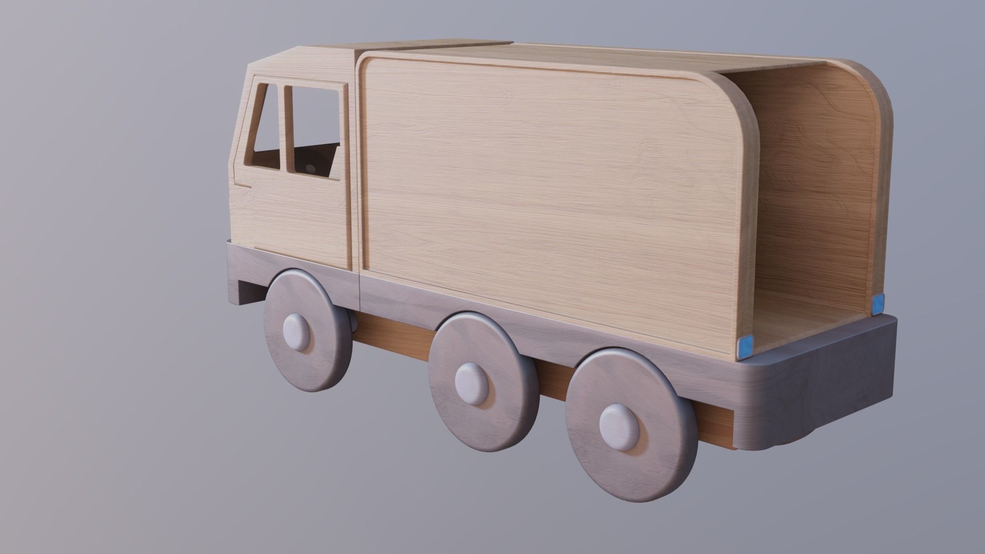 WOODEN TRUCK TOYS BUNDLE - RogueFilmProductions Low-poly 3D model_9