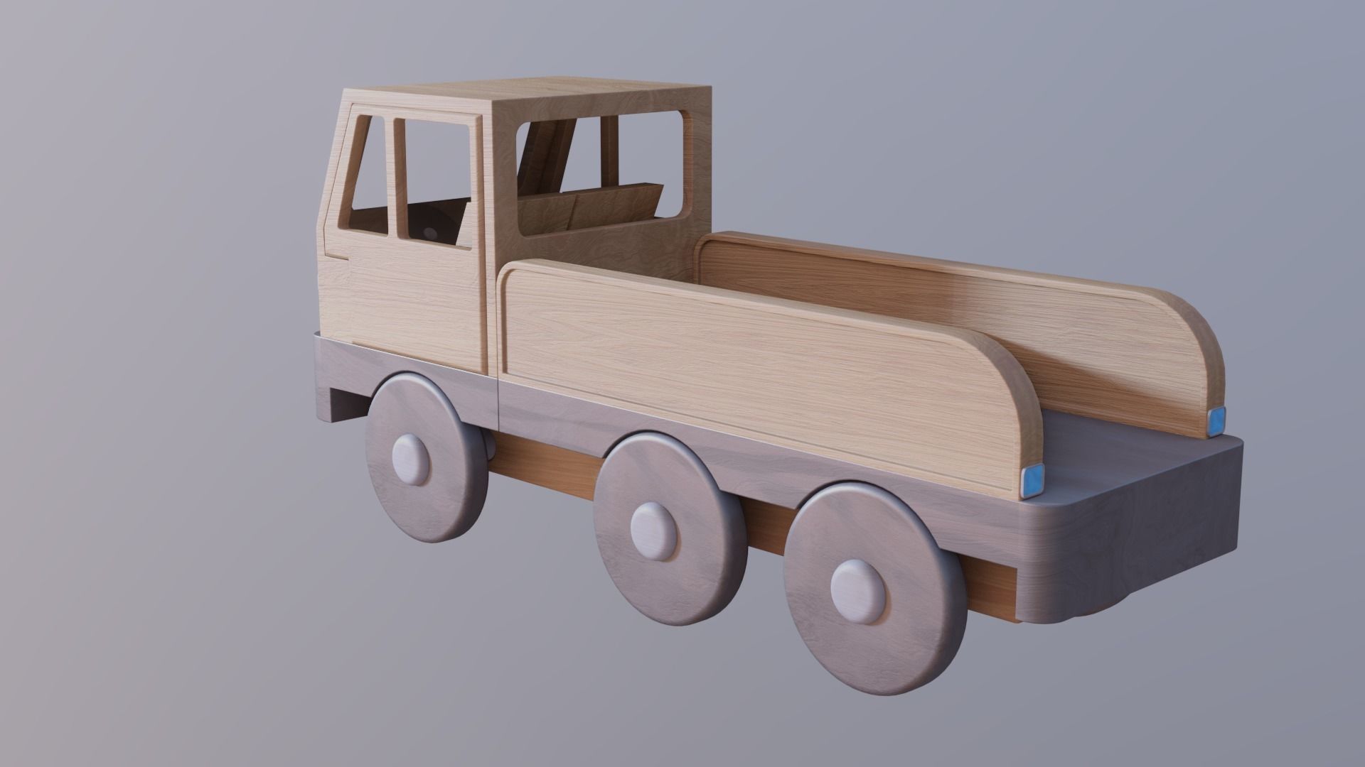 WOODEN TRUCK TOYS BUNDLE - RogueFilmProductions Low-poly 3D model_10