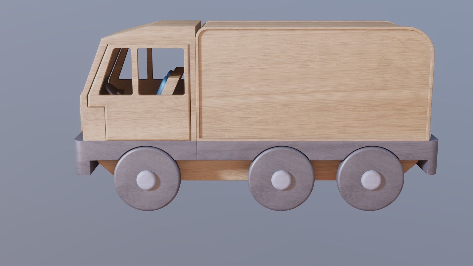 WOODEN TRUCK TOYS BUNDLE - RogueFilmProductions Low-poly 3D model_7