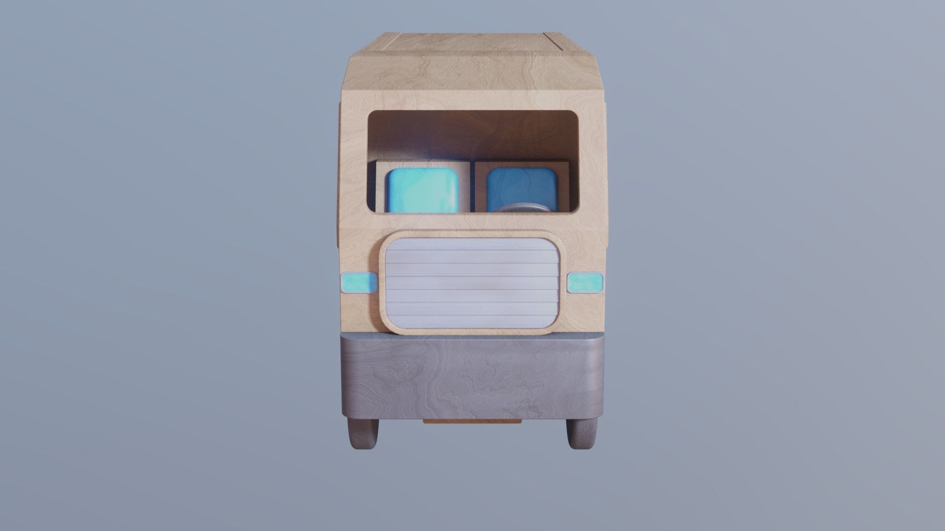 WOODEN TRUCK TOYS BUNDLE - RogueFilmProductions Low-poly 3D model_3