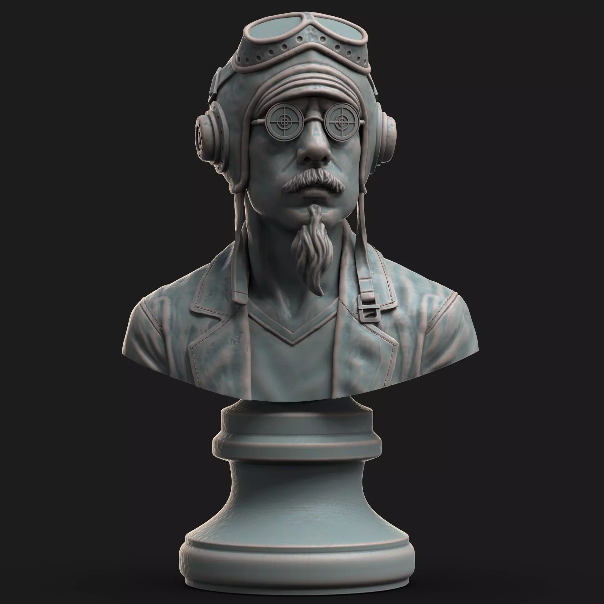 Pilot Bust 3D print model