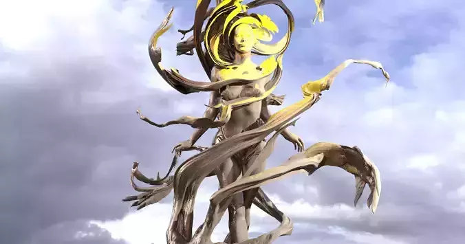 Winter earth figure statue