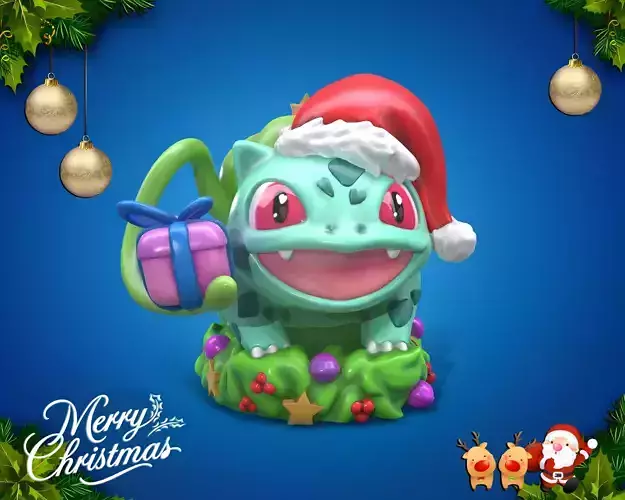 Bulbasaur 01 Christmas 3d print Stl Pokemon 3D print model