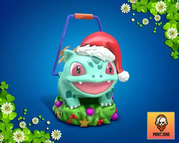 Bulbasaur 01 Christmas 3d print Stl  3D print model