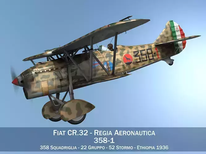 Fiat CR 32 - Italy Airforce - 358 Squadriglia