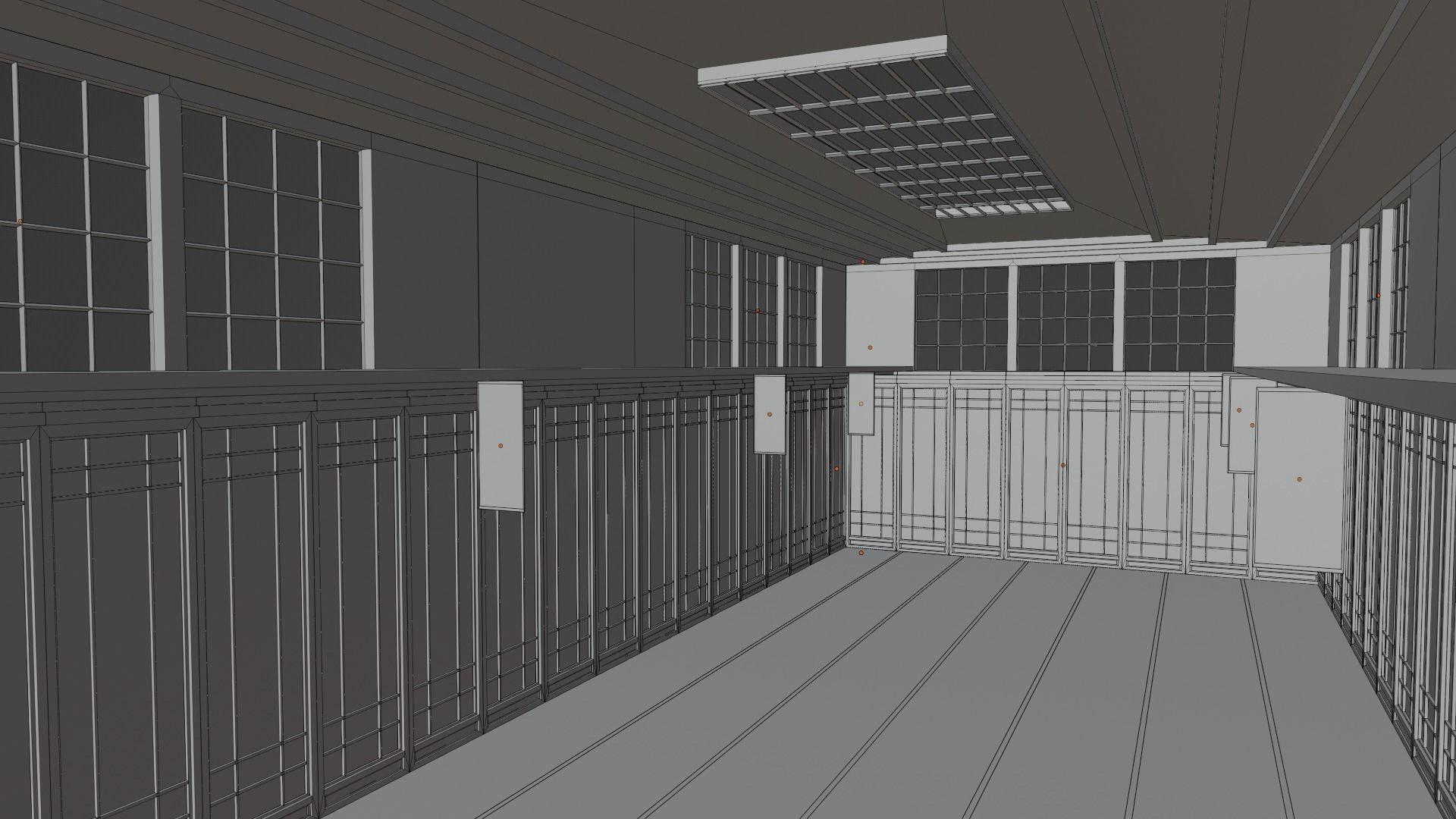 Kung-Fu Hall Low-poly 3D model_8