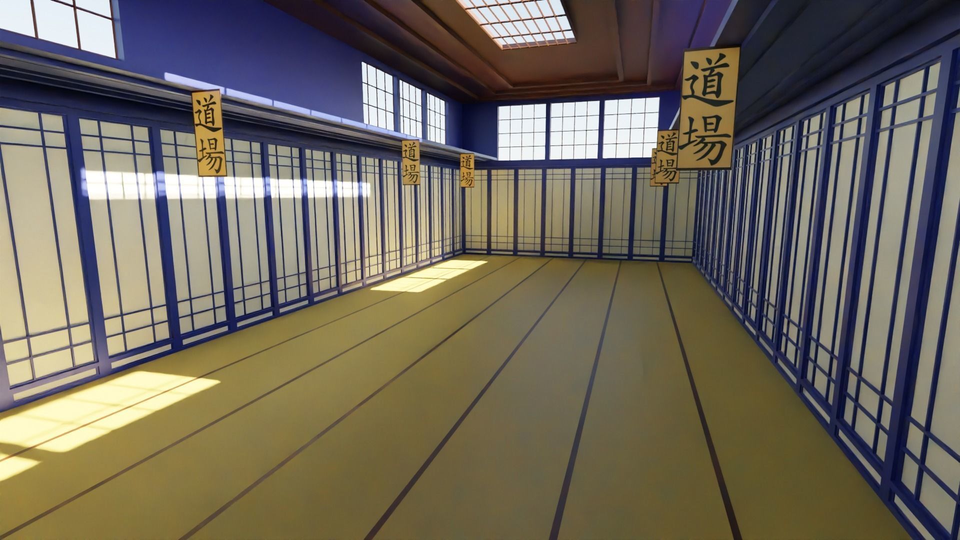Kung-Fu Hall Low-poly 3D model_6