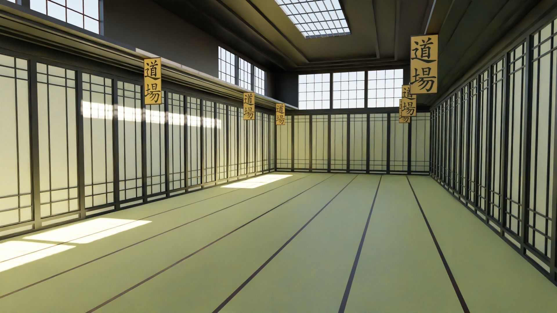 Kung-Fu Hall Low-poly 3D model_2