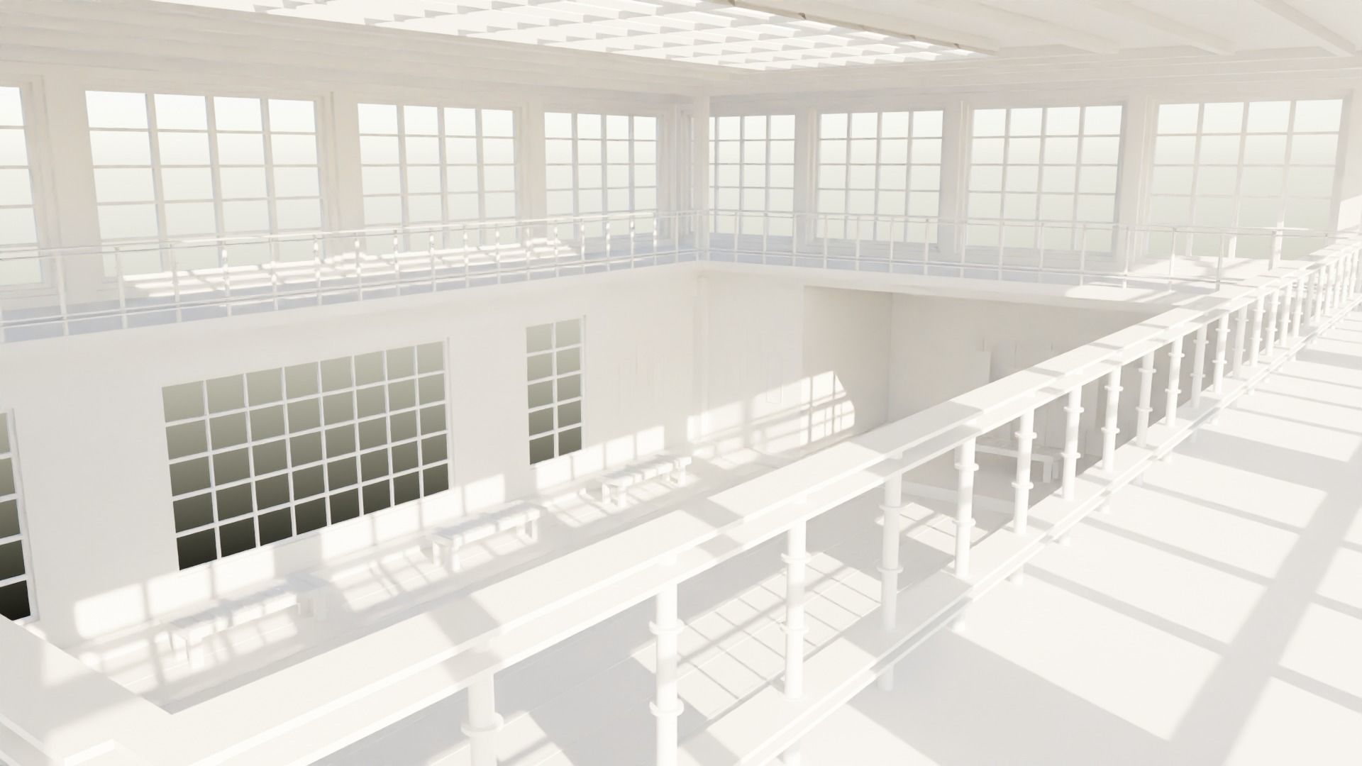 Japanese Dojo Low-poly 3D model_3