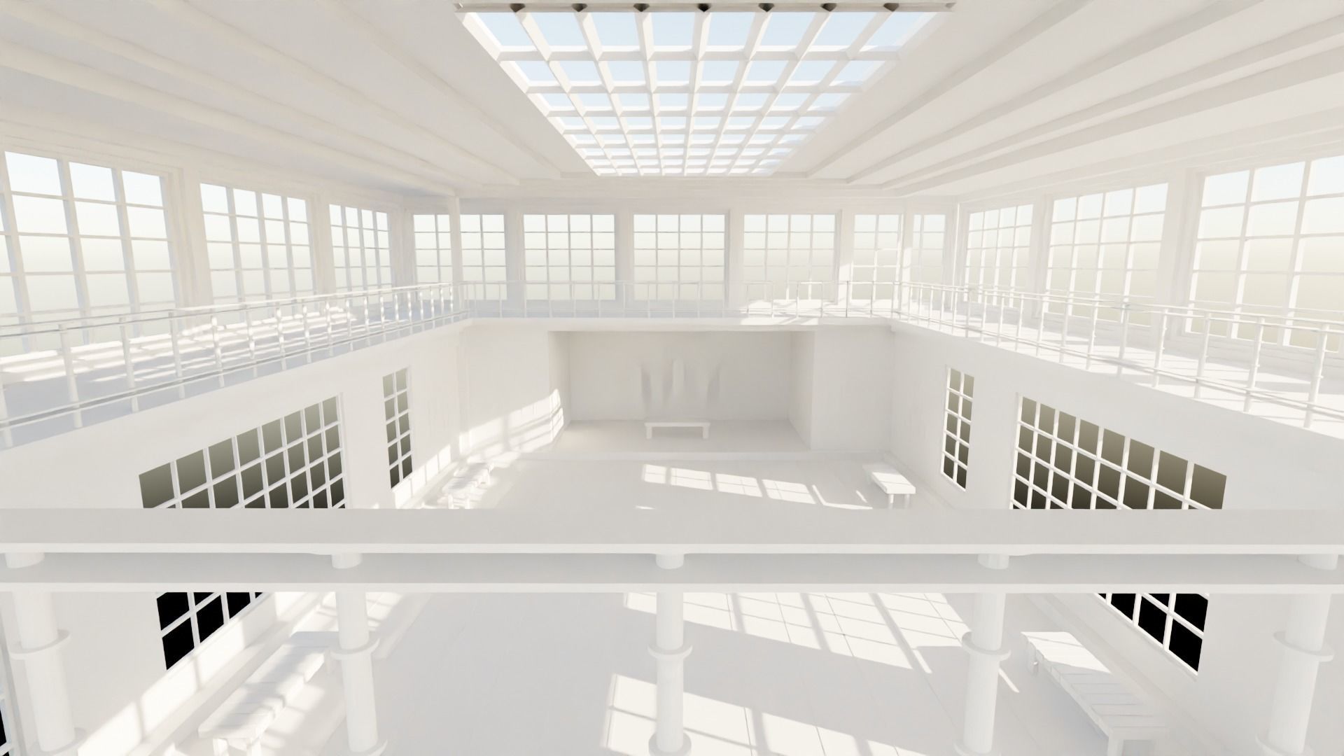 Japanese Dojo Low-poly 3D model_5