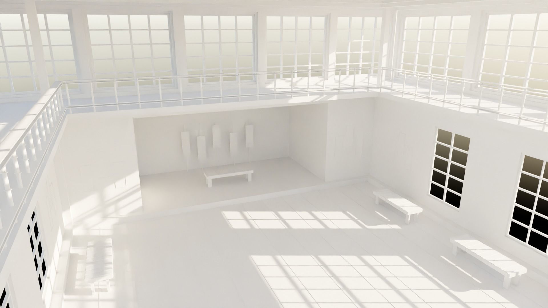 Japanese Dojo Low-poly 3D model_6