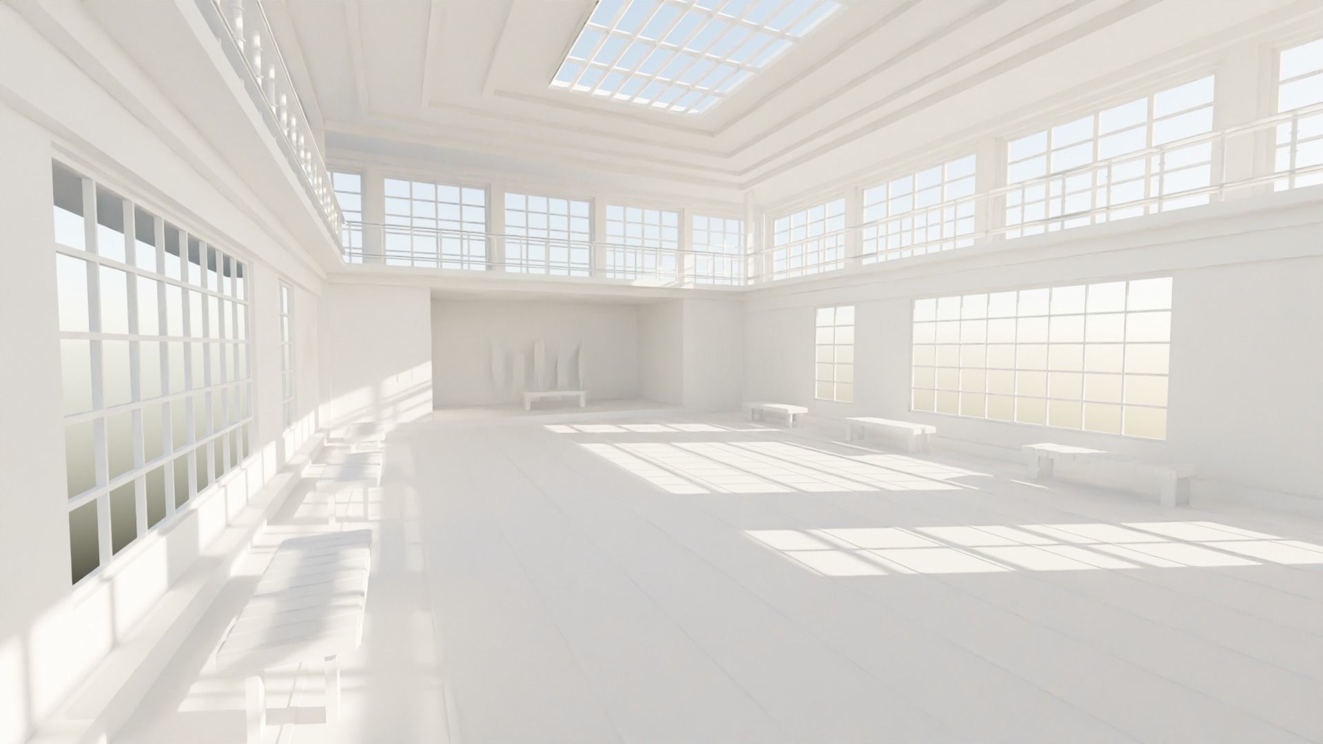 Japanese Dojo Low-poly 3D model_2