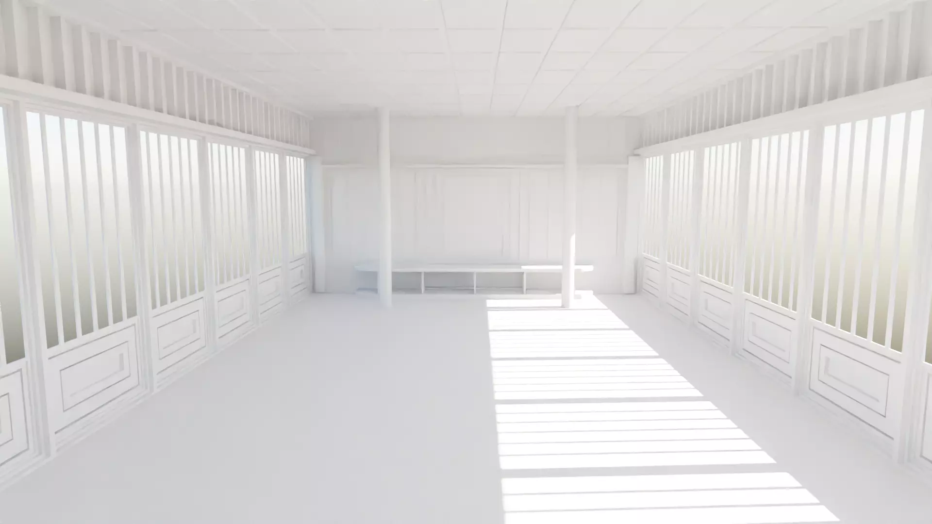 Dojo Hall Low-poly 3D model