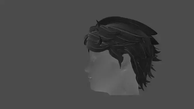 Male hairstyle 3D model