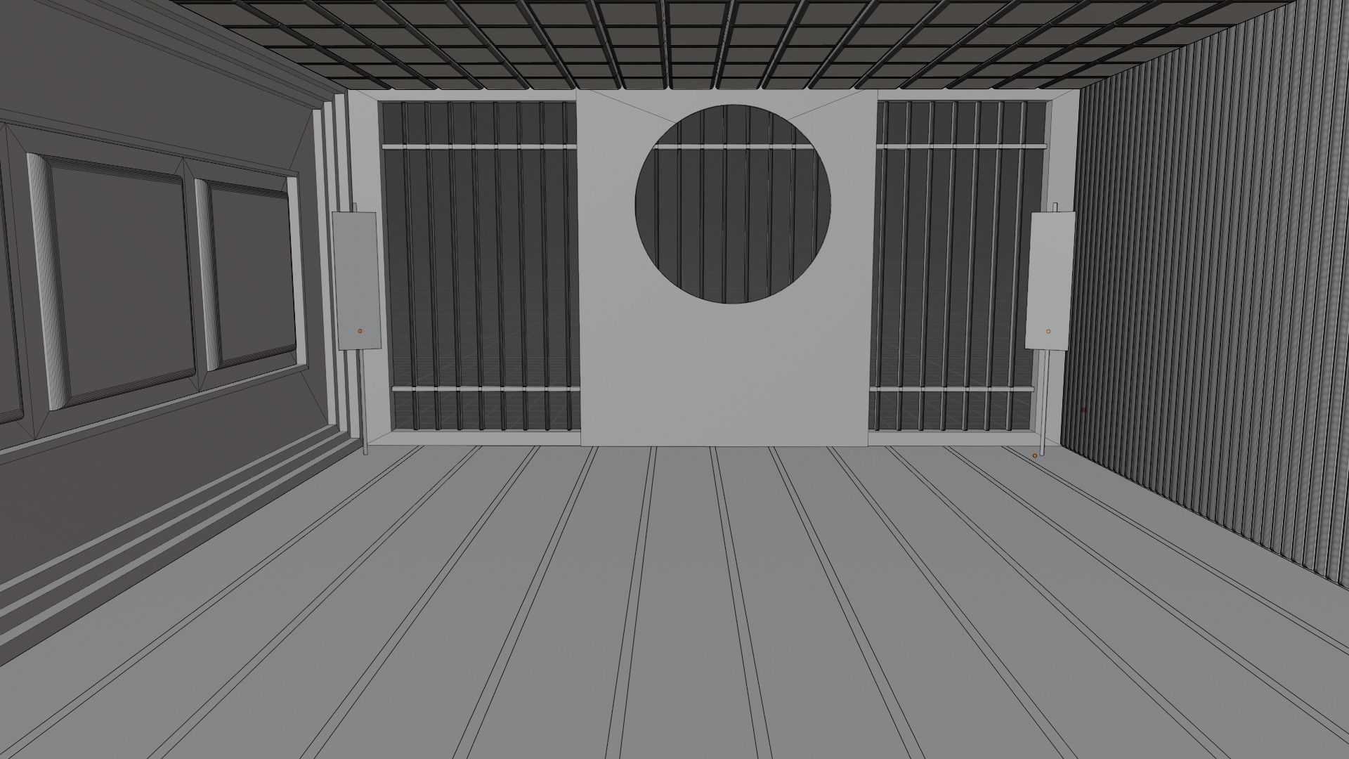 Kung-Fu Hall Low-poly 3D model_7