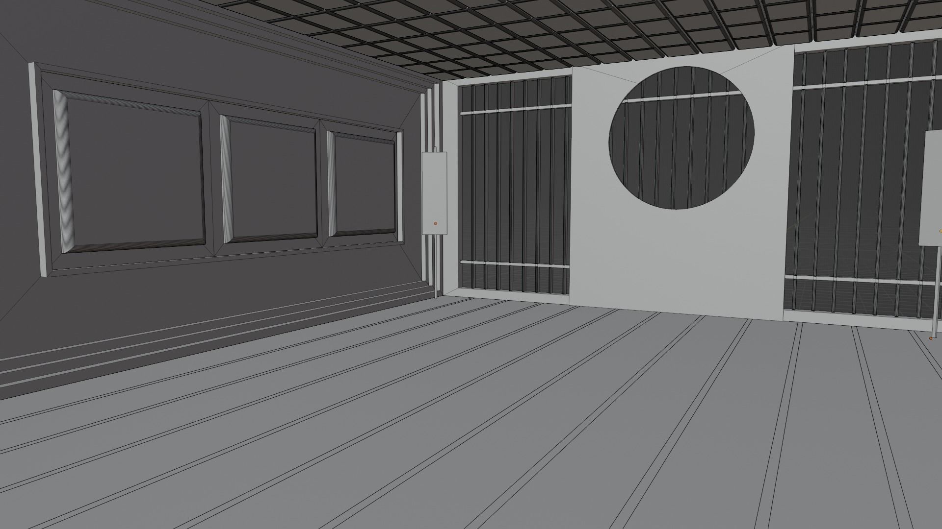 Kung-Fu Hall Low-poly 3D model_8