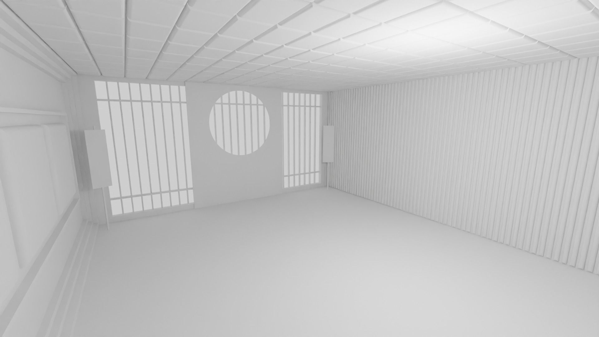 Kung-Fu Hall Low-poly 3D model_5
