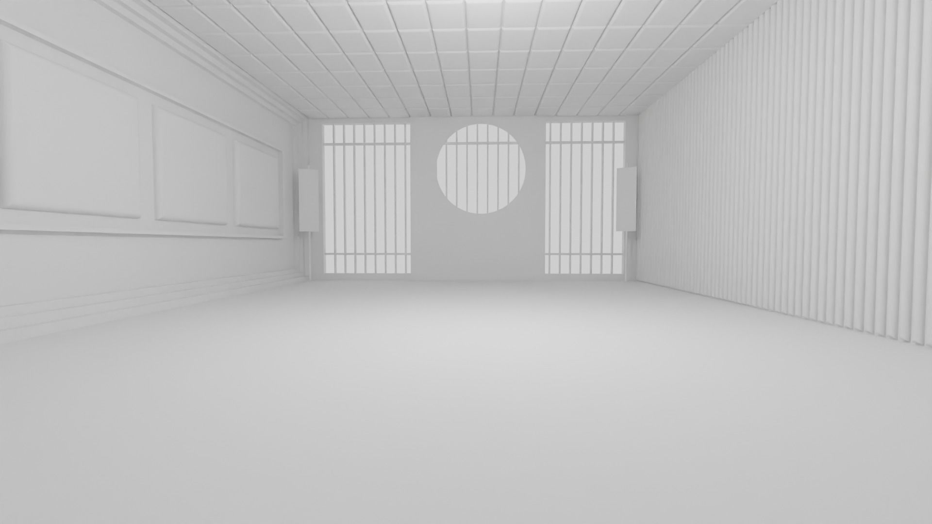 Kung-Fu Hall Low-poly 3D model_3