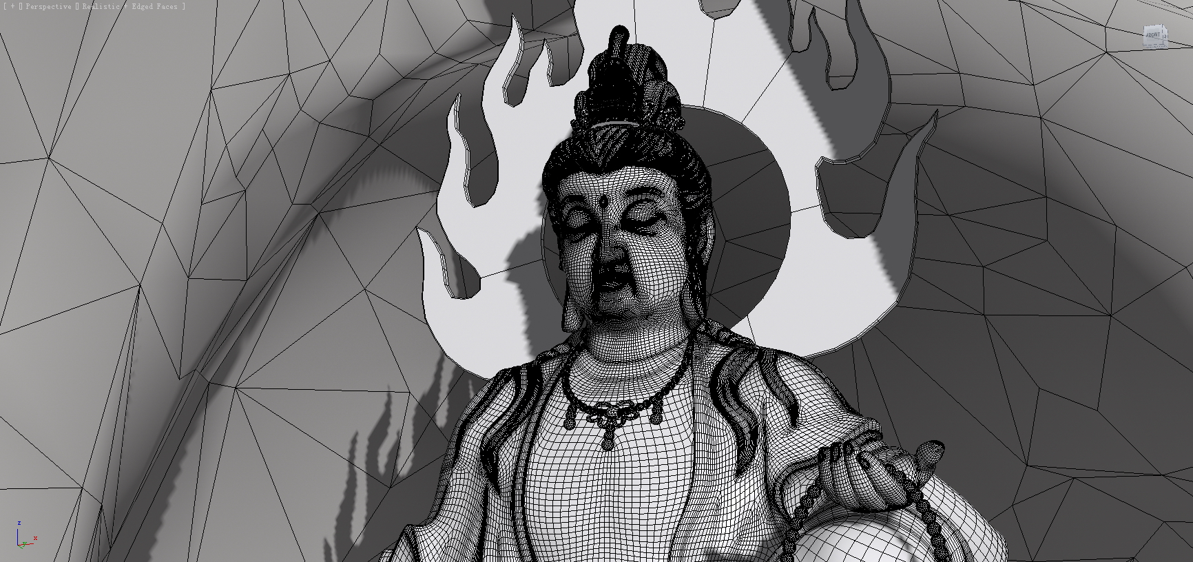 zizai guanyin Buddha 3D model_5