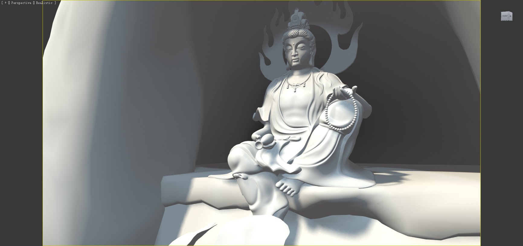 zizai guanyin Buddha 3D model_1