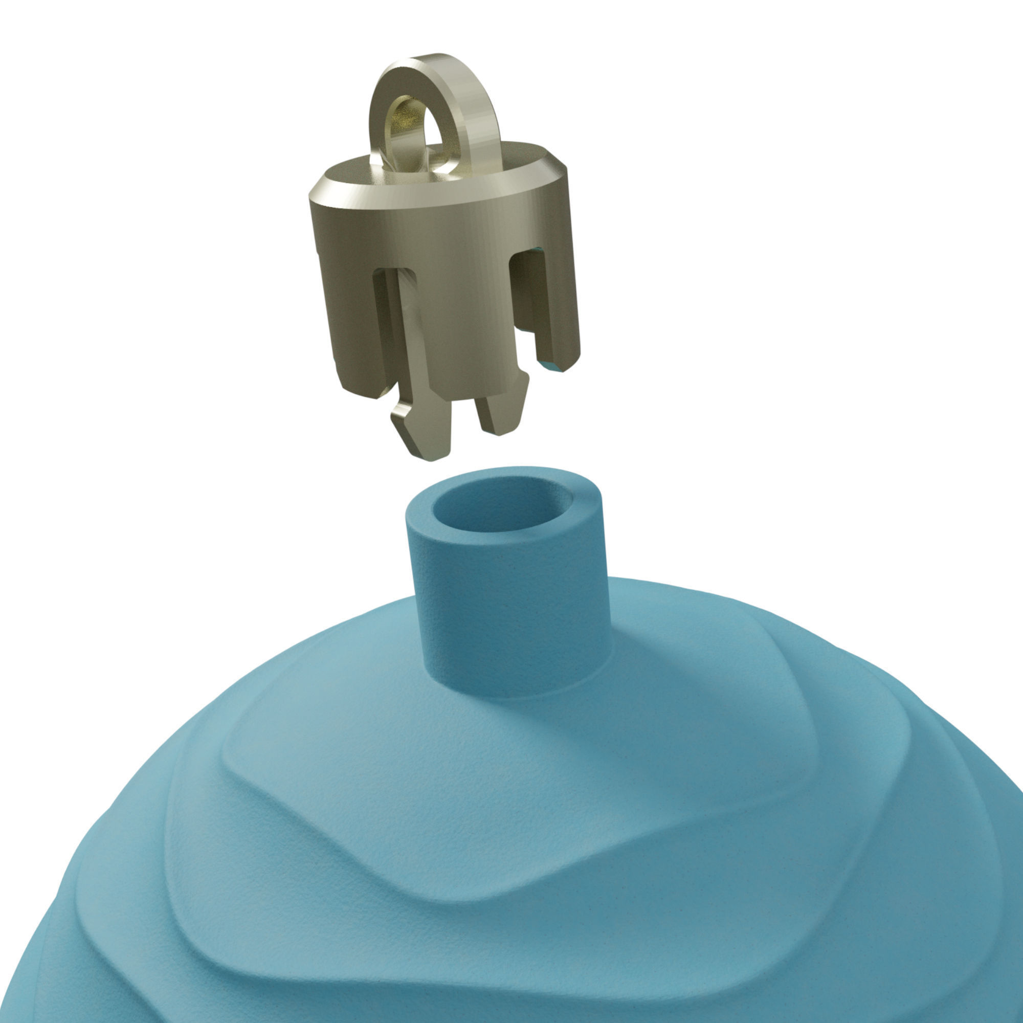 CHRISTMASJOY FESTIVE SPHERE ORNAMENT WAVY HOLLOW AND SOLID 3D print model_3