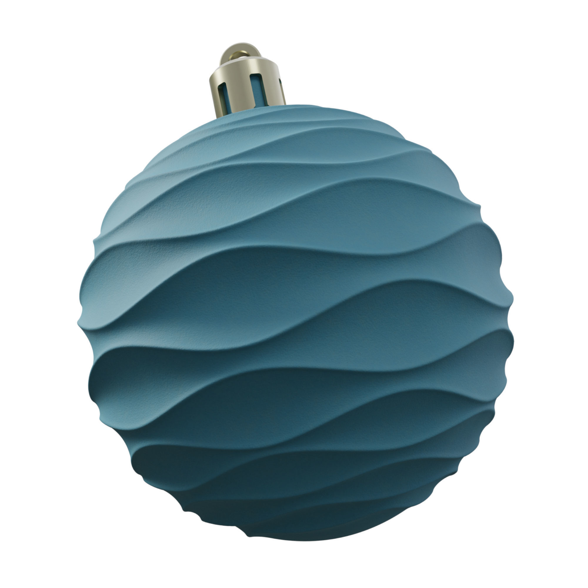 CHRISTMASJOY FESTIVE SPHERE ORNAMENT WAVY HOLLOW AND SOLID 3D print model_4