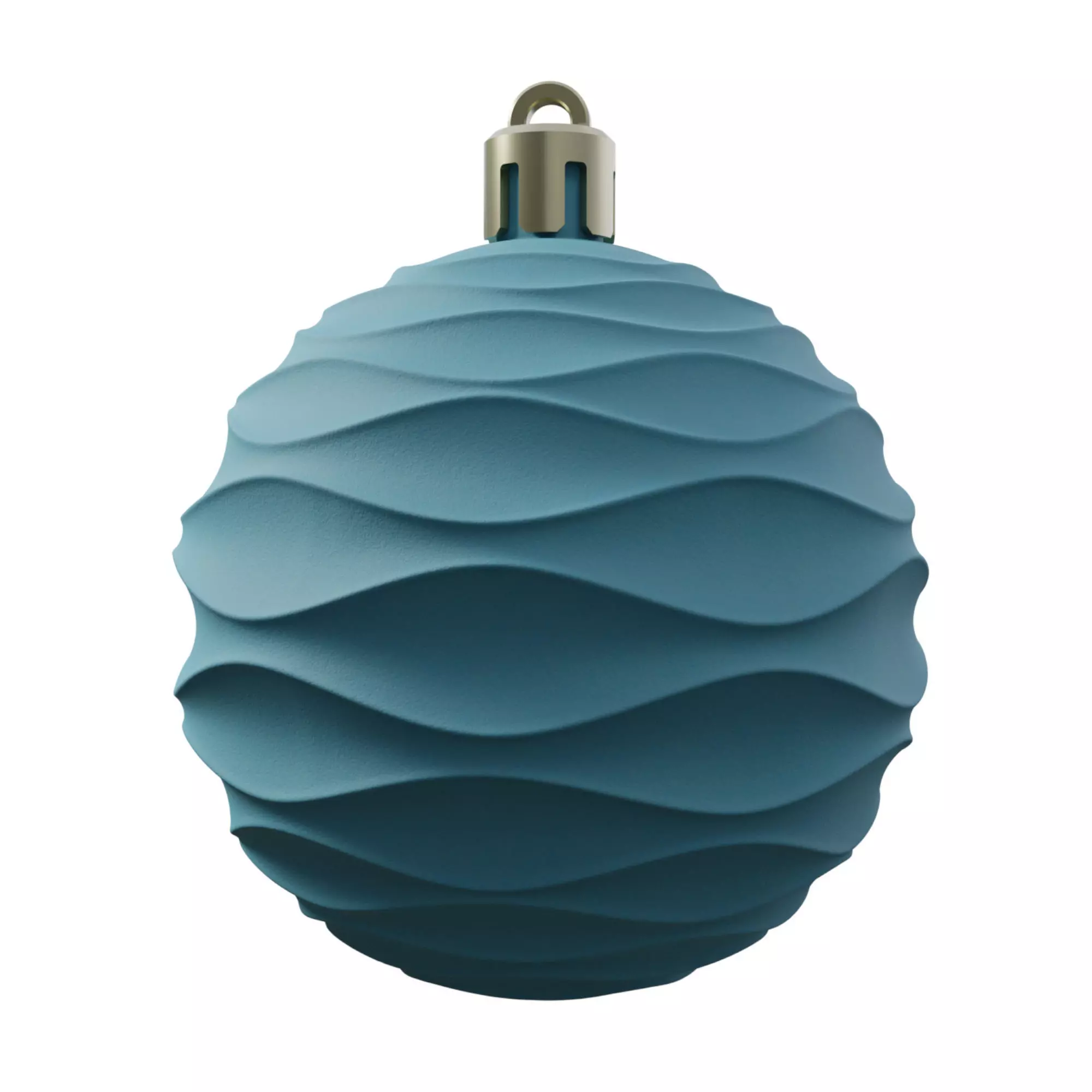 CHRISTMASJOY FESTIVE SPHERE ORNAMENT WAVY HOLLOW AND SOLID 3D print model_0