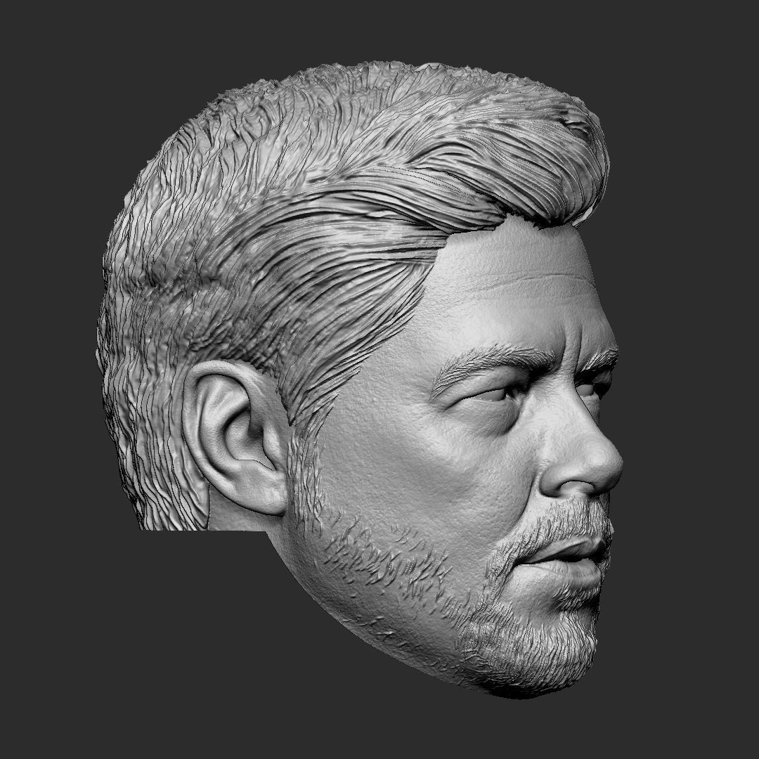 Alejandro Gillick - Sicario - Benicio Del Toro head 3D print model_1
