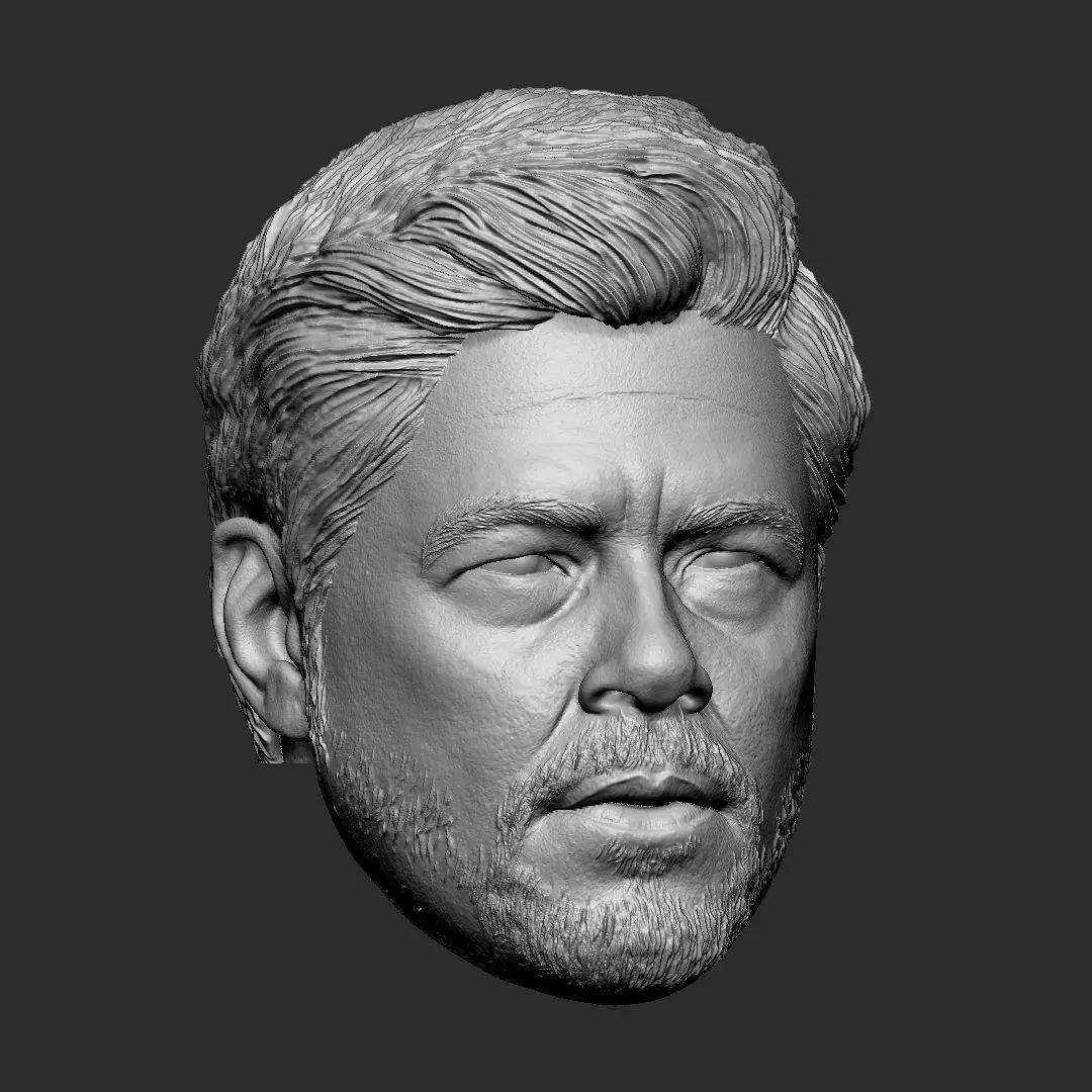 Alejandro Gillick - Sicario - Benicio Del Toro head 3D print model_0