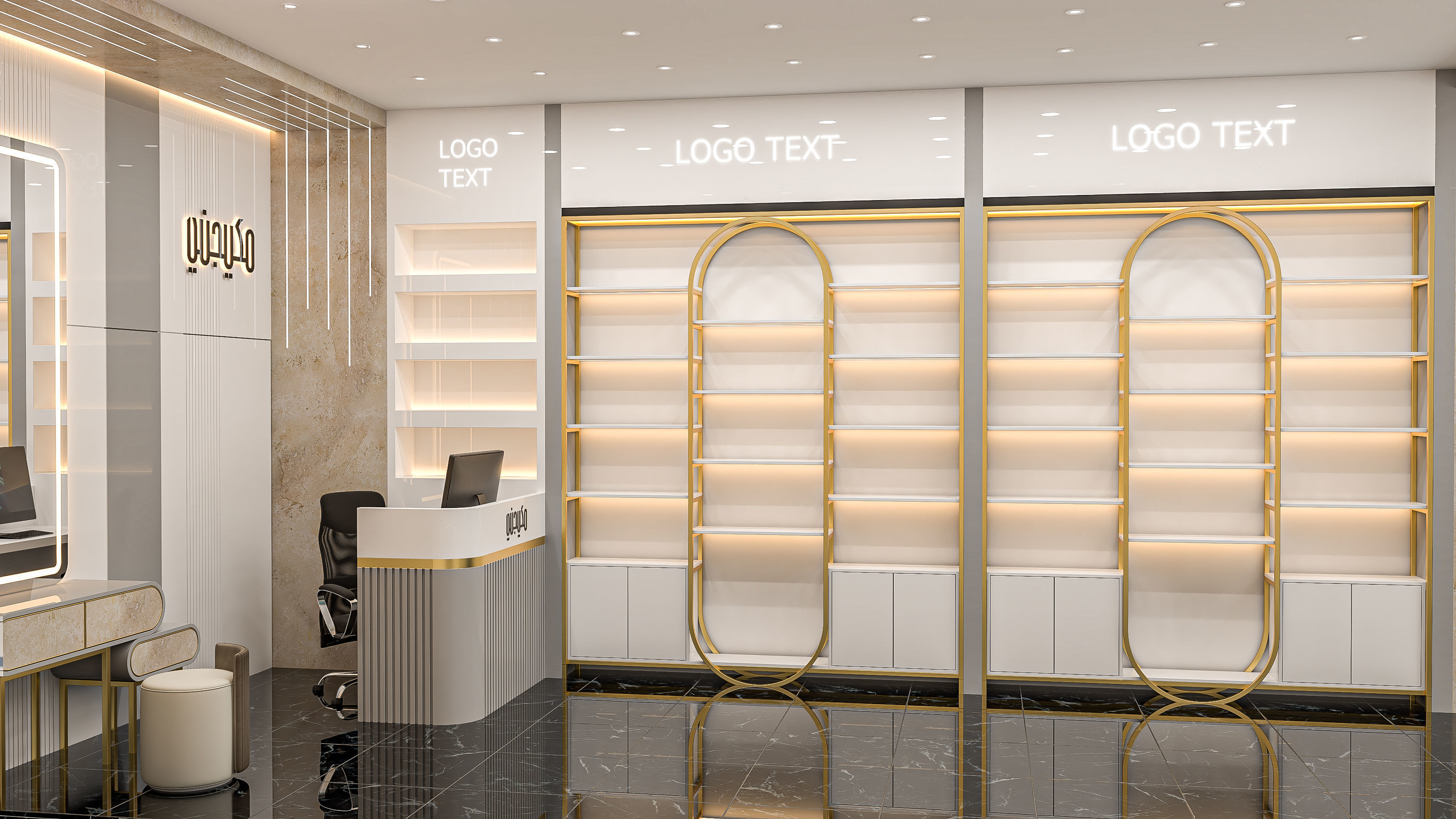cosmetics shop design 3D model_4