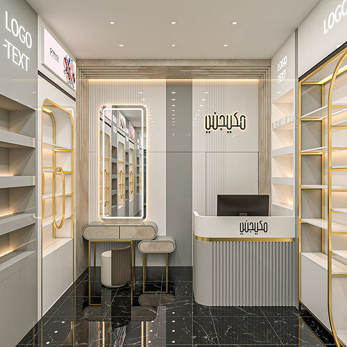 cosmetics shop design 3D model
