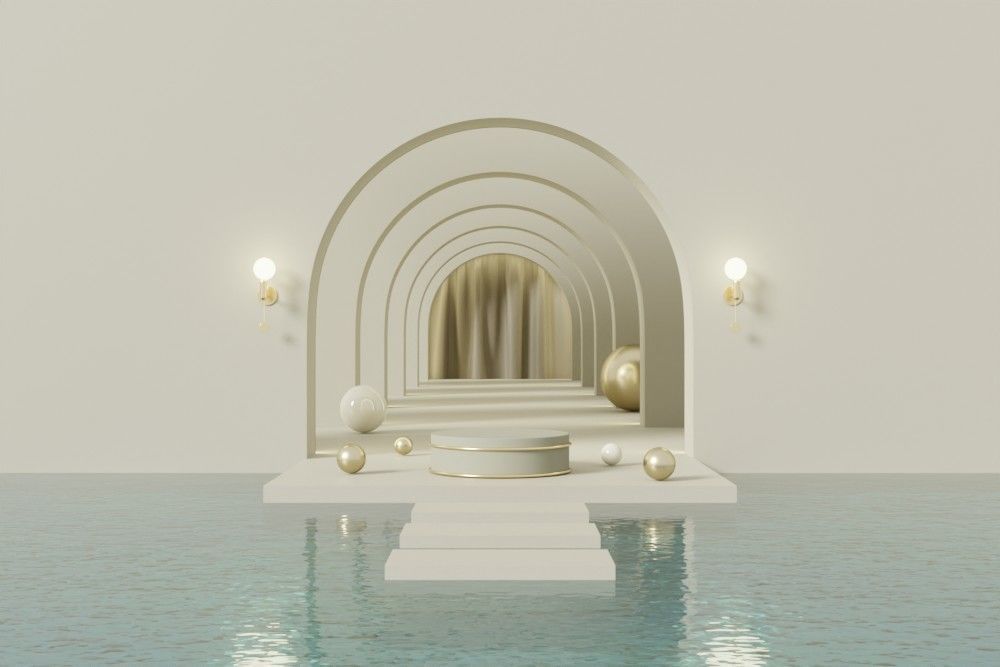 Luxury podium for product presentation 3D model_2