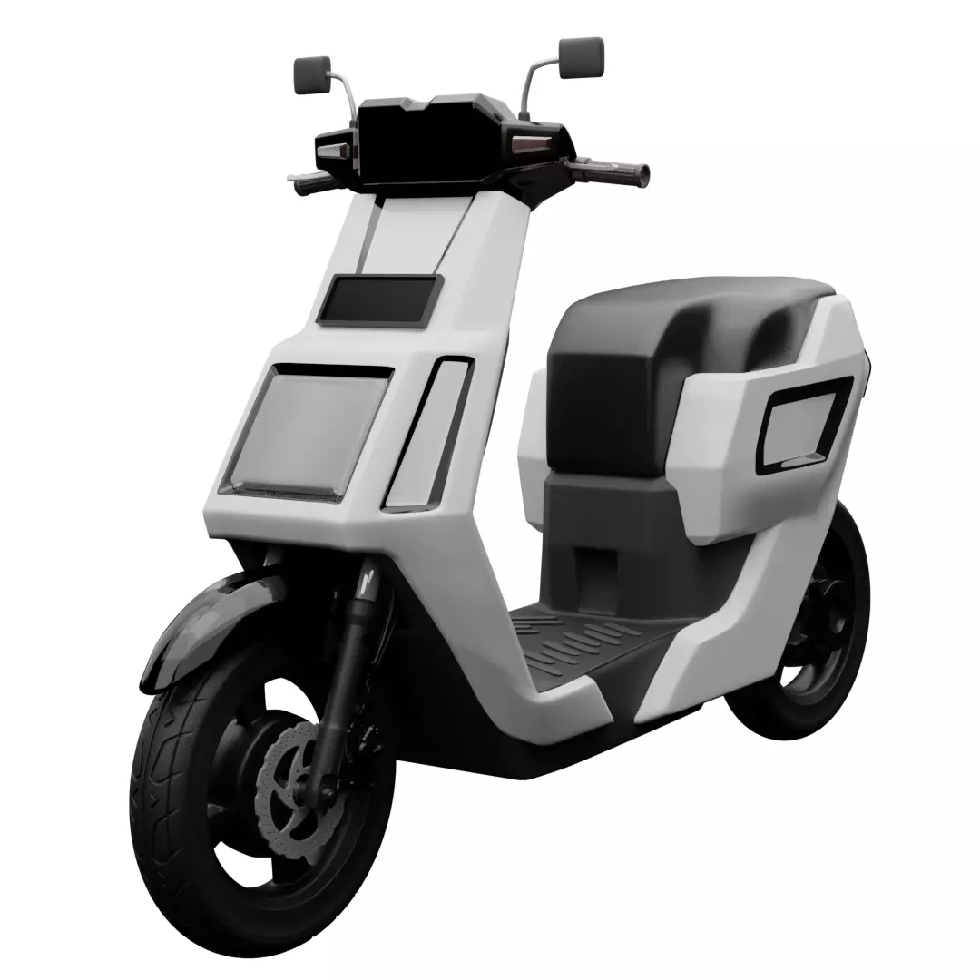 E-Skoot Motorcycle Elctric Vehicle Concept 3D Model 3D model