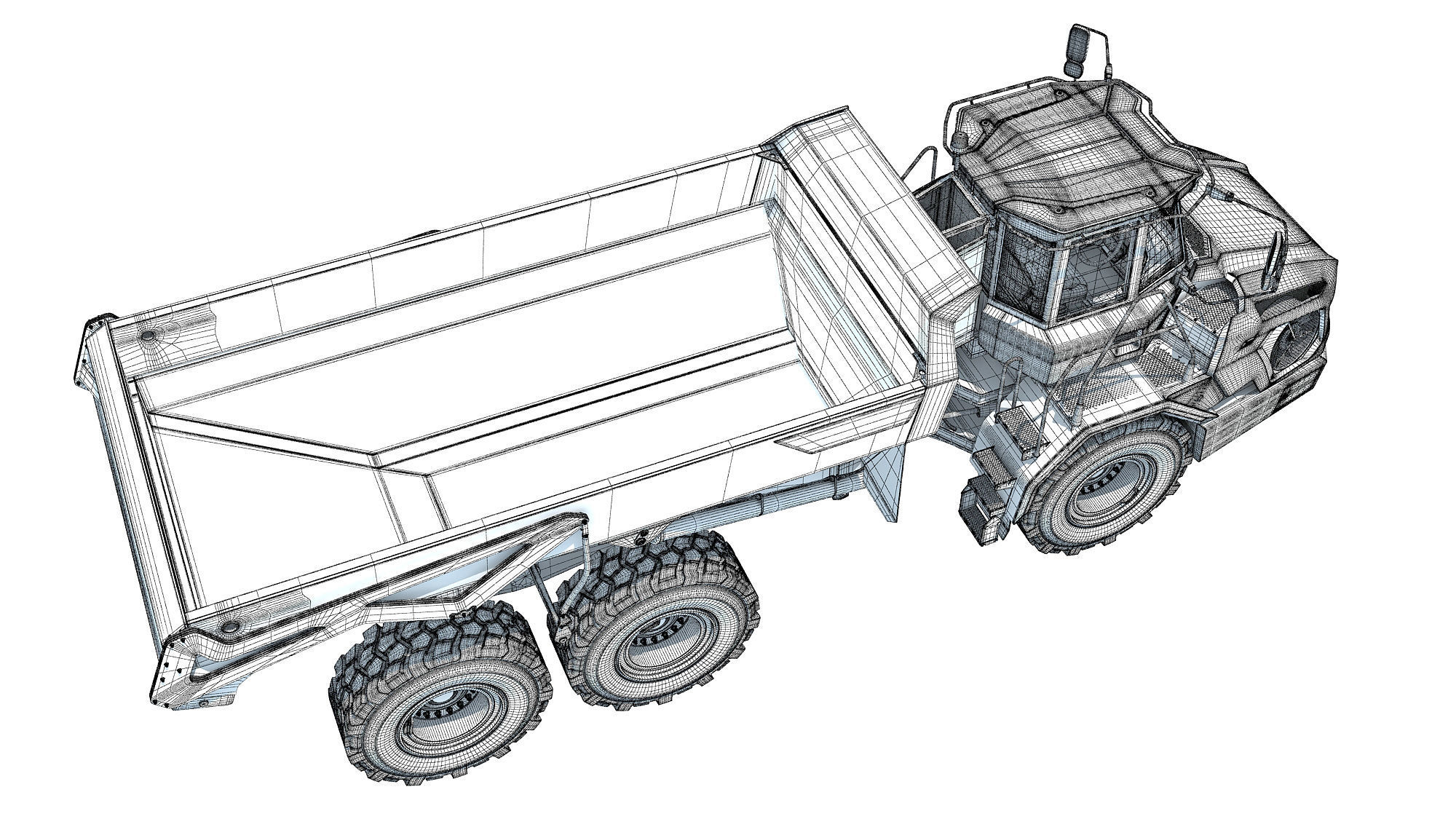 Articulated Mining Truck 3D model_17