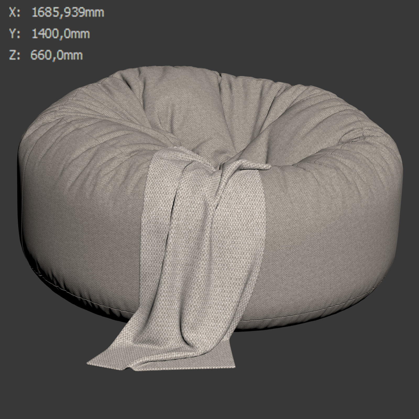 Big Boy Bean Bag by Cielo 3D model_5