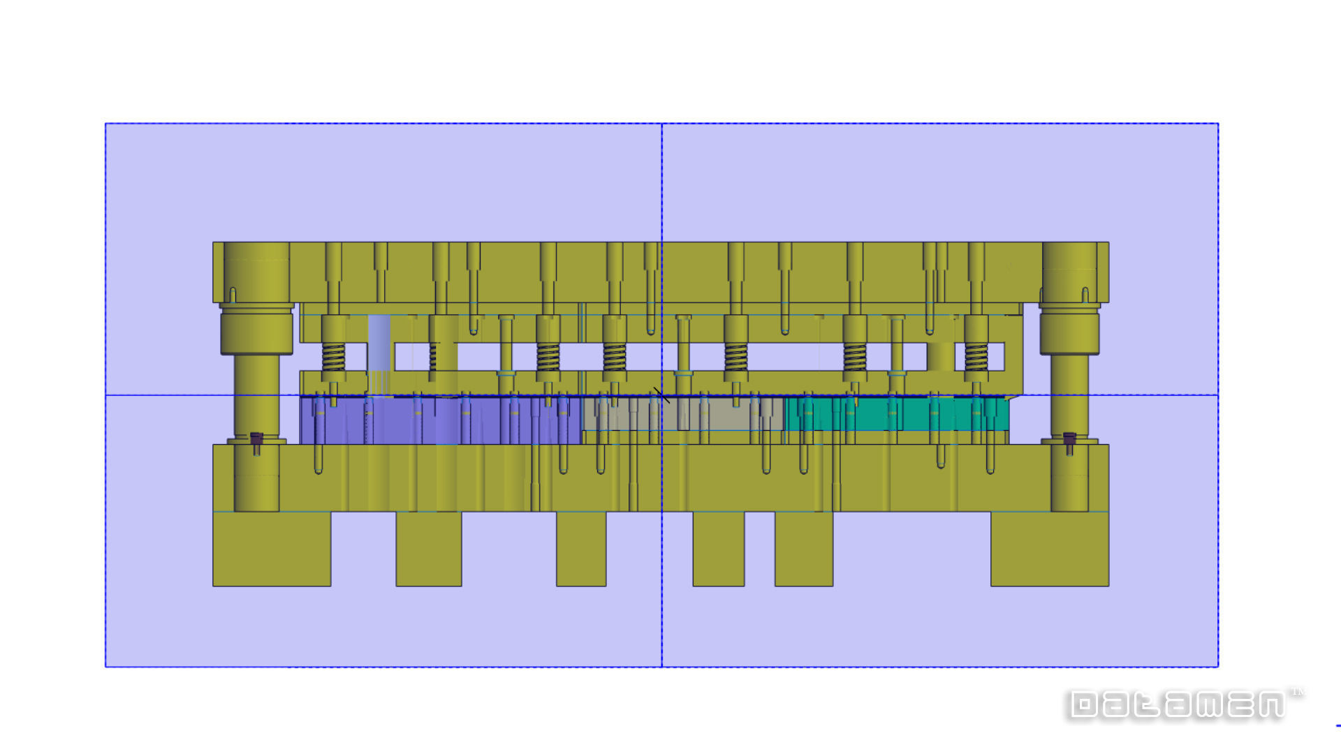 Progressive Press Tool for Drawn Component with Die Assembly 3D model_4
