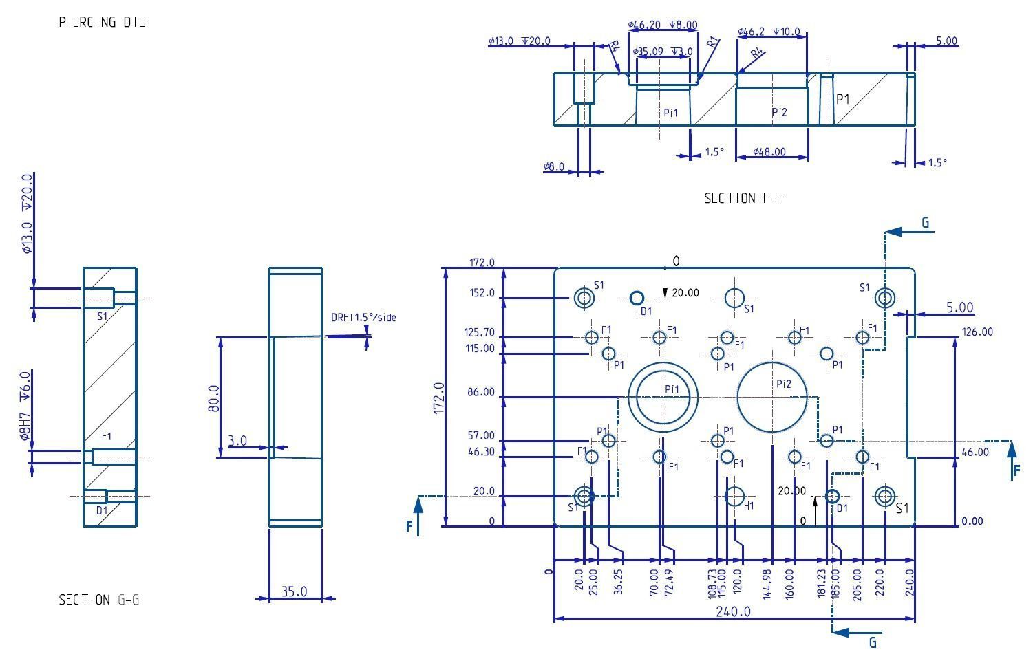 Progressive Press Tool for Drawn Component with Die Assembly 3D model_13