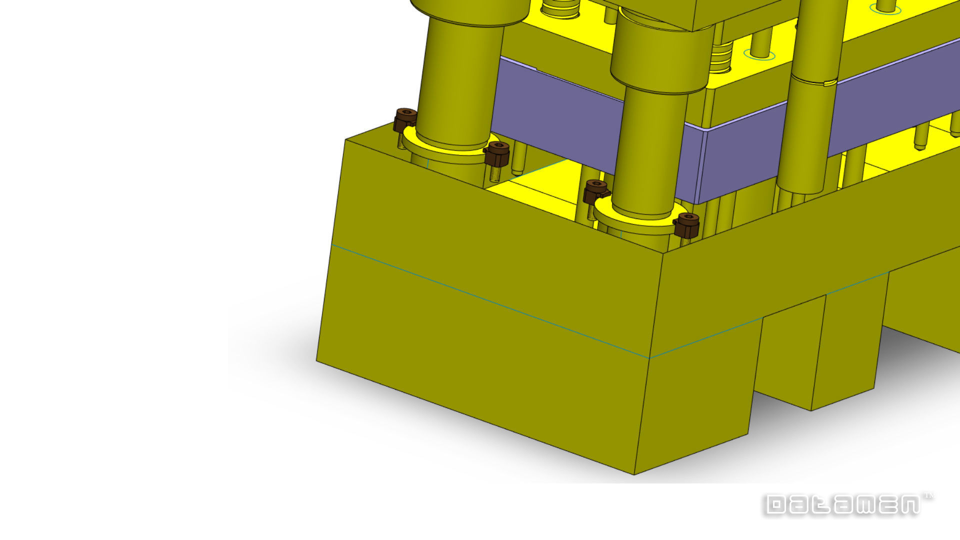 Progressive Press Tool for Drawn Component with Die Assembly 3D model_6