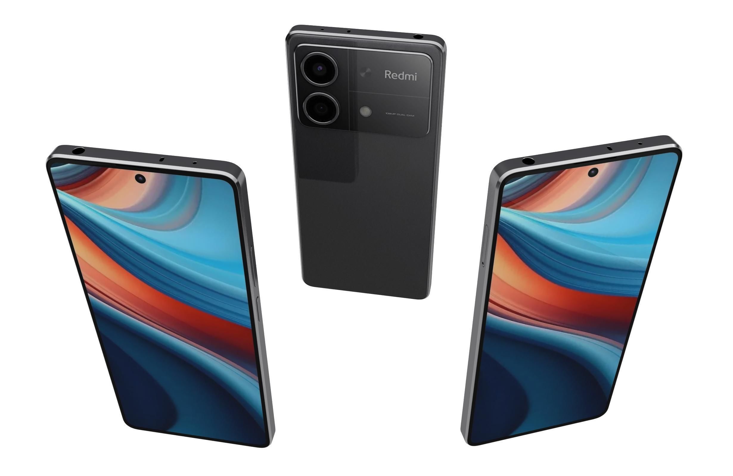 Xiaomi Redmi Note 13R Pro Black 3D model_1