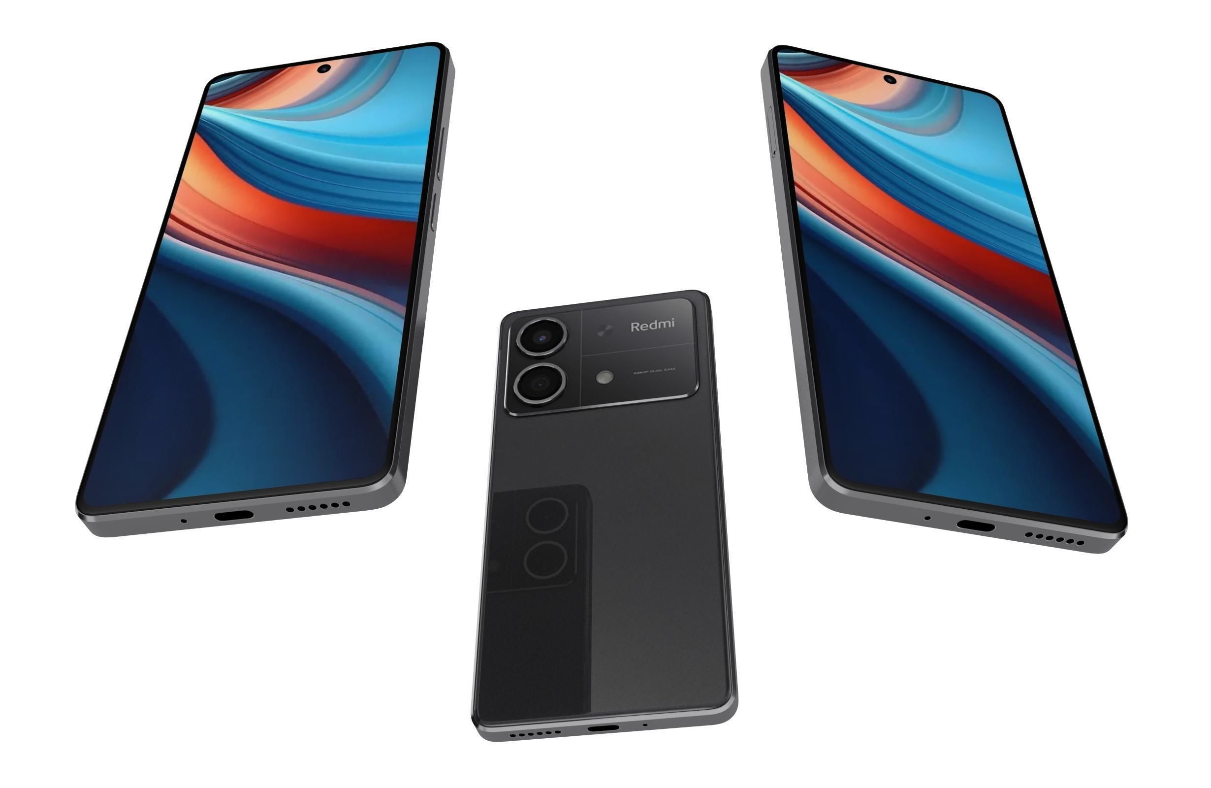 Xiaomi Redmi Note 13R Pro Black 3D model_2