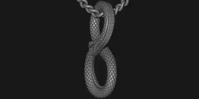 Infinity snake pendant