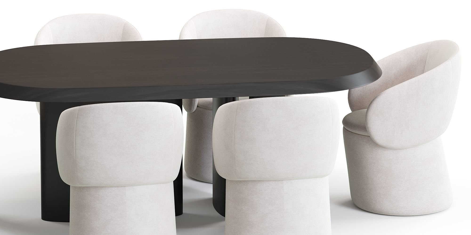 Nebula chair and Padiglioni table 3D model_1