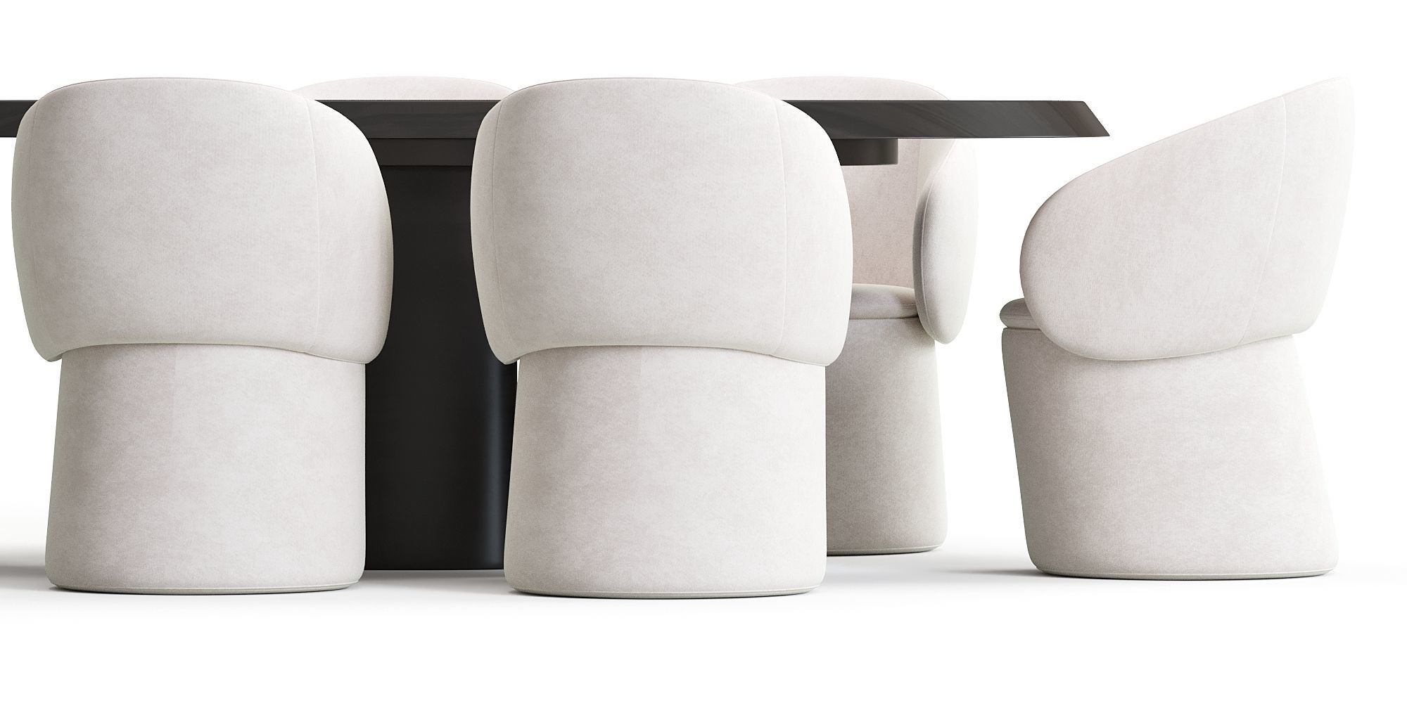 Nebula chair and Padiglioni table 3D model_2