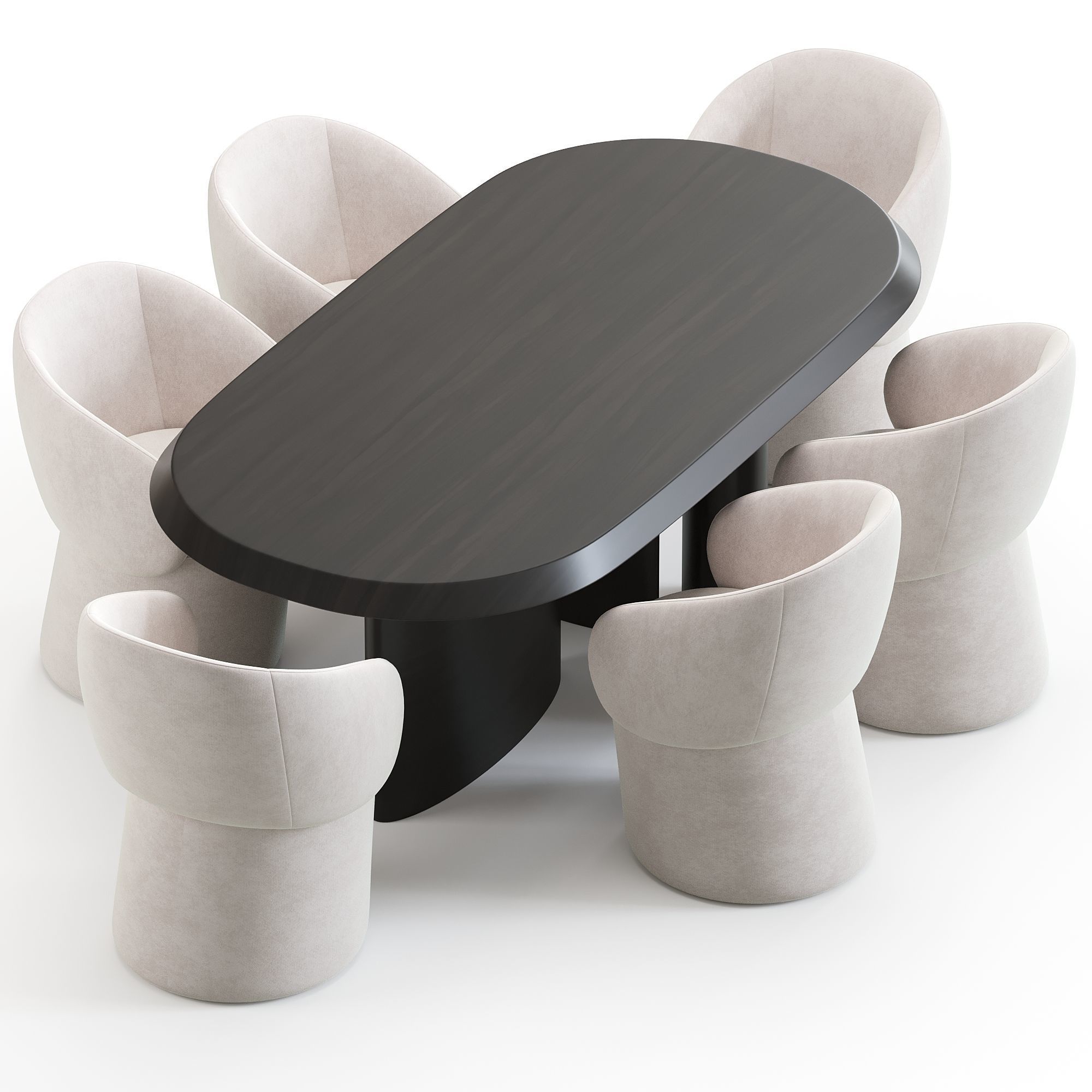 Nebula chair and Padiglioni table 3D model_5