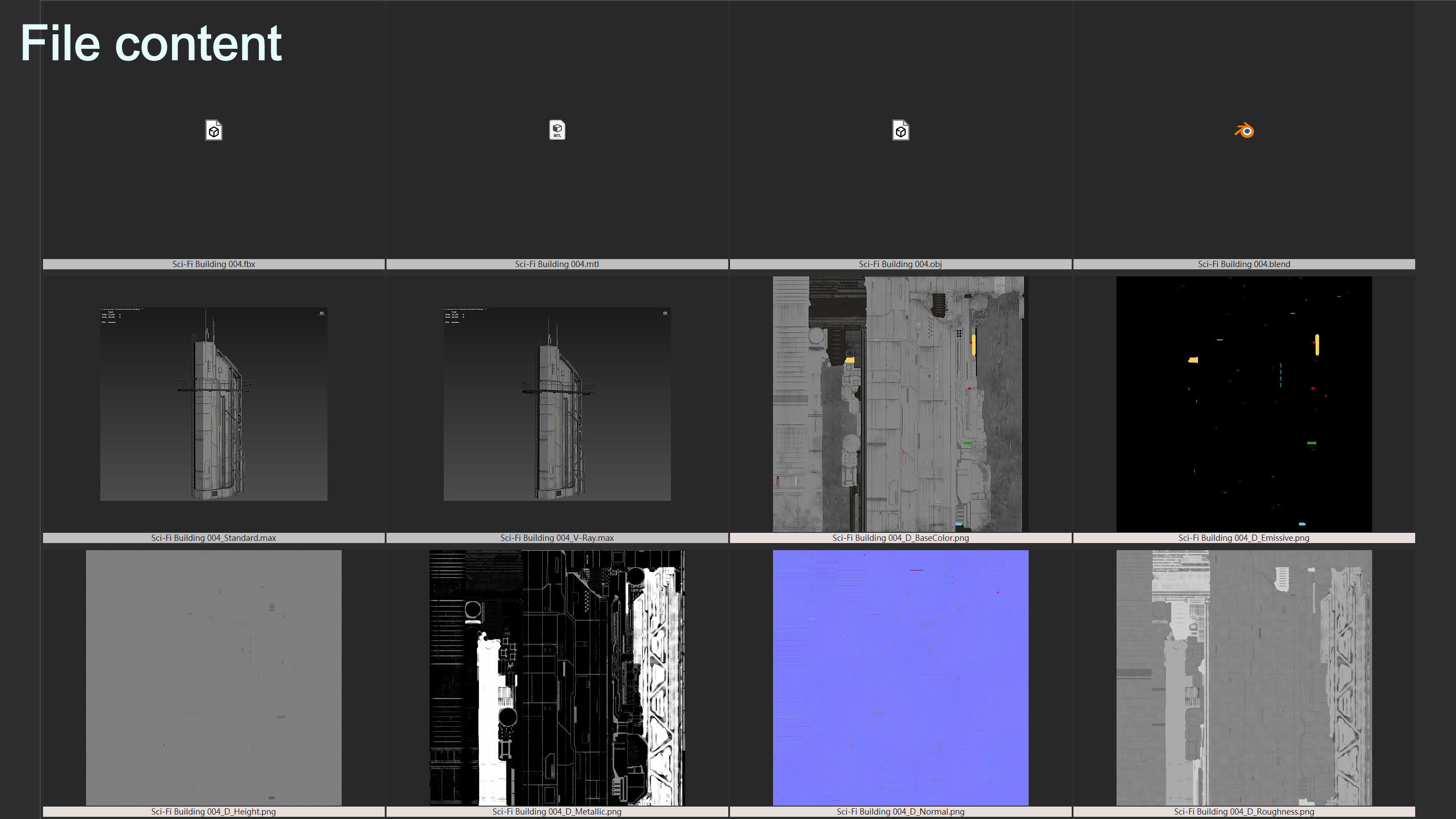 Sci-Fi Building 004 Industry-PBR Low-poly 3D model_9